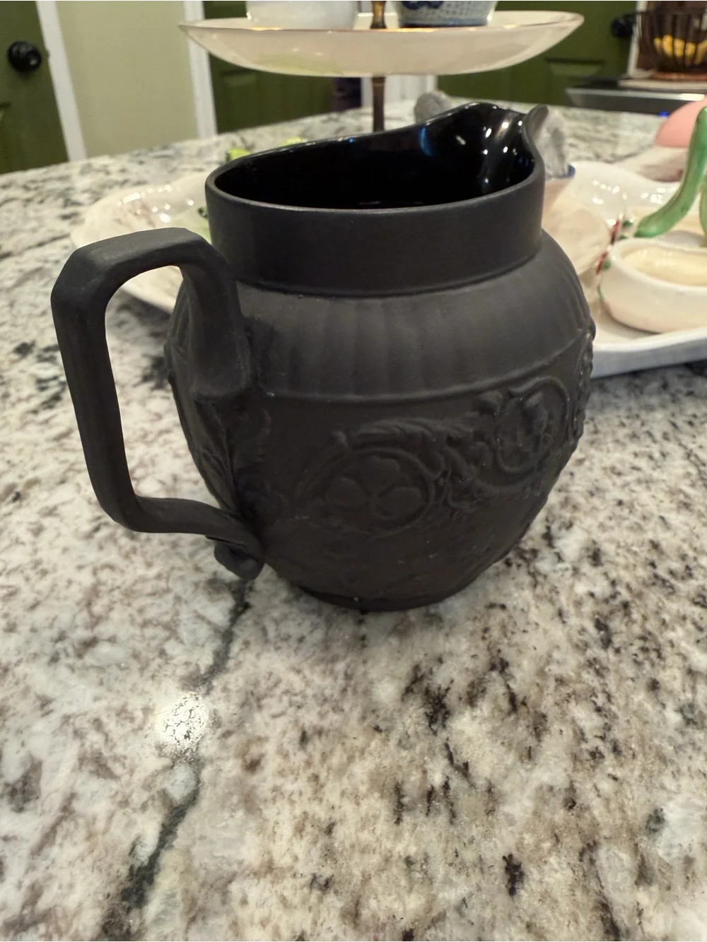 Wedgwood Vintage Black Basalt creamer